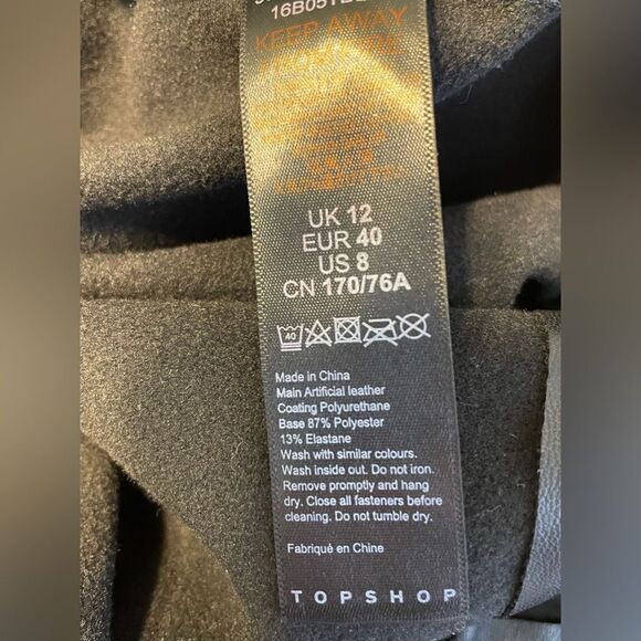 TopShop Faux Leather Skinny Pants 8 - Picture 7 of 8